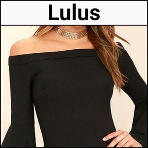 NEW! LULU'S Off the Shoulder Bell Sleeve Blouse Top Small.